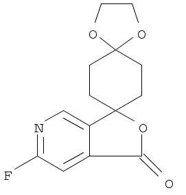 Dispiro[1,3-dioxolane-2,1'-cyclohexane-4',3''(1''H)-furo[3,4-c]pyridin]-1''-one, 6''-fluoro-